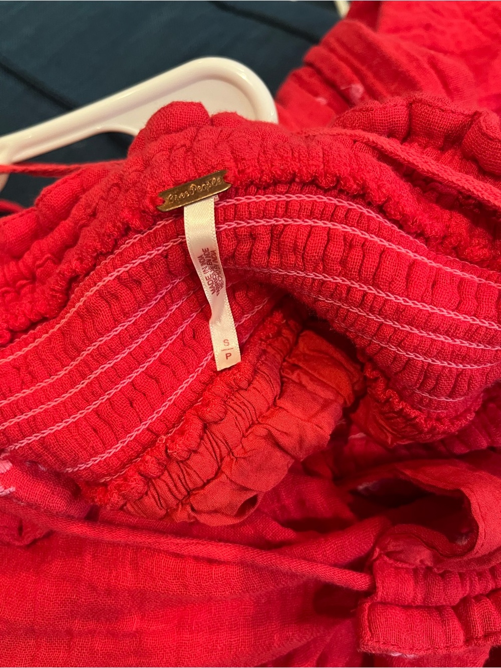 Free People Crimson Maxi Dress with Pink Embroidery - Picture 3 of 6